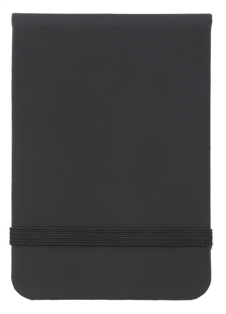 ハードカバーメモ帳 ミシン目付き 1冊 ブラック 手帳 メモ ブックカバー お店がどっとこむ 名入れ ノベルティ Cpm