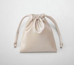 レザータッチ巾着(シャンパンホワイト)の商品画像