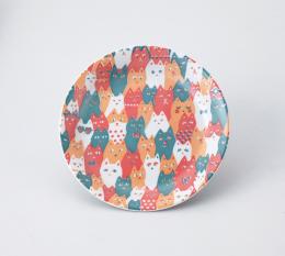 愛SAYAMAねこだらけ・軽量カレー皿1P(ねこだらけカラフル)の商品画像