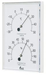 温湿度計W-1角型ホワイトの商品画像