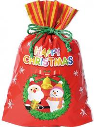 クリスマス巾着ギフトバッグ(小)の商品画像