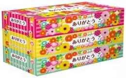 ありがとうBOXティッシュ150W3個組の商品画像