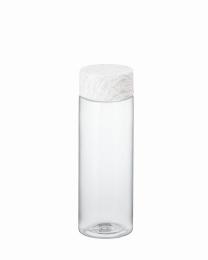 木目調キャップスリムクリアボトル500ml ホワイトの商品画像
