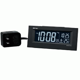 セイコークロック DL209K デジタル時計 電波置時計 電子音アラーム(スヌーズ付) 温度表示 ACアダプター電源モデルの商品画像