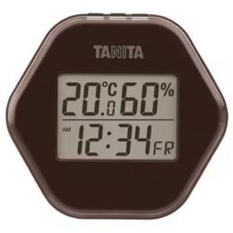 タニタ TT-573-BR デジタル温湿度計 ブラウン (各種記念品向けに名入れ対応可能)の商品画像