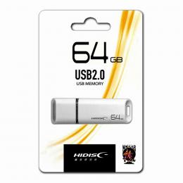 HIDISC USB 2.0 フラッシュドライブ 64GB 白 キャップ式 HDUF113C64G2の商品画像