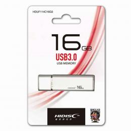 HIDISC USB 3.0 フラッシュドライブ 16GB シルバー キャップ式 HDUF114C16G3の商品画像