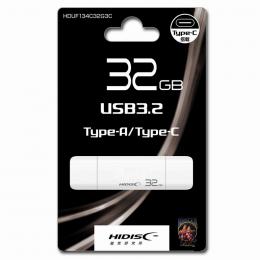 HIDISC USB3.2 Gen2 32GB Type-C メモリ Type-Aコネクタ搭載 HDUF134C32G3Cの商品画像