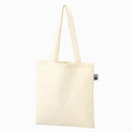 フェアトレードコットンカジュアルフラットバッグ(M) ナチュラルの商品画像