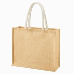 ジュートスクエアトート(ML)ワイド ナチュラルベージュの商品画像