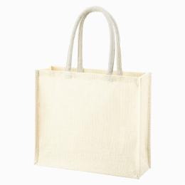 ジュートスクエアトート(ML)ワイド ナチュラルホワイトの商品画像