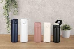 [名入れ対応] デイモ/ワンタッチ真空ステンレスボトル400ml ホワイト ※別途見積の商品画像