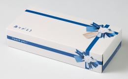 リボン/ボックスティッシュ ありがとう(青リボン)の商品画像