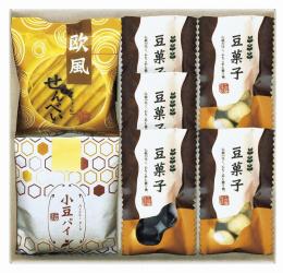 小豆パイ・欧風せんべい和菓子詰合せ　熨斗+包装+手提げ袋込み (納期:約1週間)の商品画像