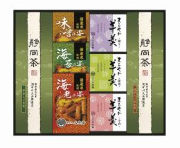 緑茶・あられ・羊かん詰合せ　熨斗+包装+手提げ袋込み (納期:約1週間)の商品画像
