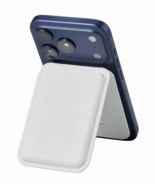 スマホスタンドにもなるマグネット対応カードケース ホワイトの商品画像