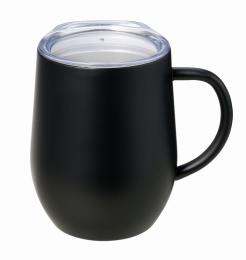 フタ付ラウンドボトムサーモステンレスマグ330ml ブラックの商品画像