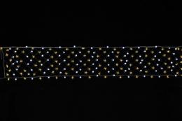 [店舗装飾品]LEDケサランスターロングネット ゴールド&ホワイトの商品画像