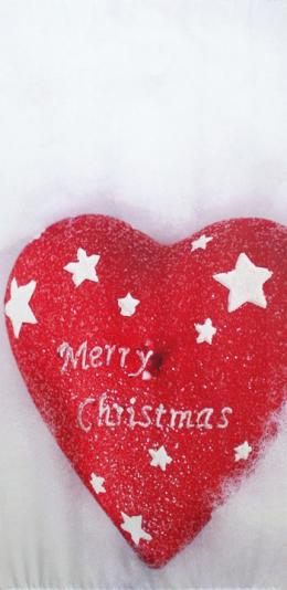 [店舗装飾品] タペストリーメリークリスマスハート　の商品画像