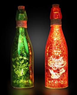 LEDスパークリンググリーンボトルライトの商品画像