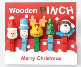 クリスマス木製ピンチ(5コセット)の商品画像
