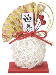 [店舗装飾品] 寿ラタン飾り(白)の商品画像