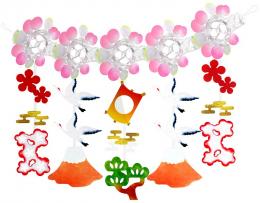 [店舗装飾品] 新春飛翔赤富士ネットガーランドの商品画像