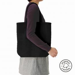 オーガニックコットンバッグ(M) ブラックの商品画像