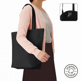 オーガニックコットンキャンバストート(M) 内ポケット ナイトブラックの商品画像