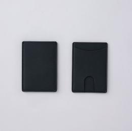 レザー調 2ポケットパスケース(ブラック)の商品画像