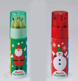 クリスマス色鉛筆(6本入)の商品画像