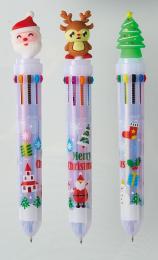 クリスマス10色カラーボールペンの商品画像