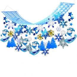 [店舗装飾品] ひんやり雪遊びスノーマンプリーツハンガーの商品画像