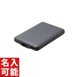 エレコム モバイルバッテリー 5000mAh 12W対応/USB-A出力1ポート/Type-C入力 ダークグレー DE-C37-5000DGYの商品画像