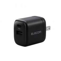 エレコム AC充電器 USB Type-C/PowerDelivery認証/最大出力30W ブラック MPA-ACCP30BKの商品画像