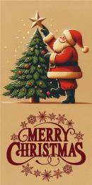 [店舗装飾品] タペストリー(防炎)デコレーションサンタの商品画像
