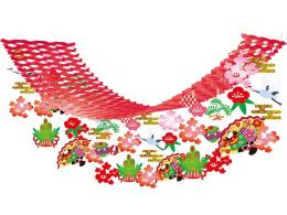 [店舗装飾品] 華やか正月プリーツハンガーの商品画像