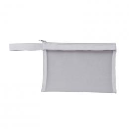 プラシャープ・ストラップ付きメッシュフラットポーチ(グレー)の商品画像