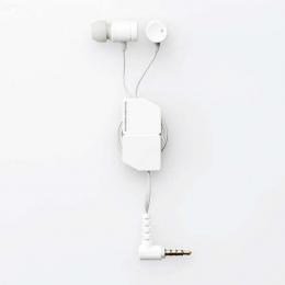 エレコム マイク付き巻取りイヤホン(3.5Φ)EHP-FR10CMWHの商品画像