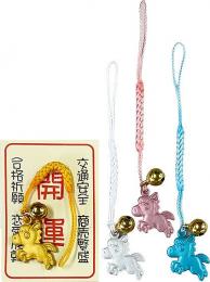 新えとカラー根付鈴付4色アソートの商品画像