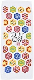 健康長寿フェイスタオル(亀甲柄)の商品画像