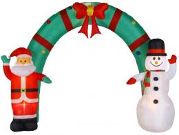 【店舗装飾品】エアーディスプレイアーチ サンタ&スノーマンの商品画像