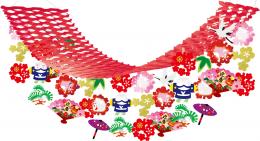 【店舗装飾品】華やか迎春プリーツハンガーの商品画像