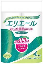 エリエール長さ1.5倍トイレットティシューコンパクト4ロールダブルの商品画像