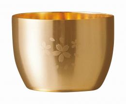 金の贅「桜」   ステンレスぐい呑み 100mlの商品画像