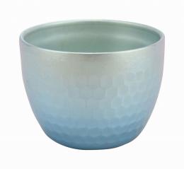 PY-C024 チタン槌目ぐい呑み (二重構造)   チタン陽極酸化発色 オーシャンブルーの商品画像