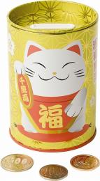 ペン立て缶貯金箱　まねき猫の商品画像