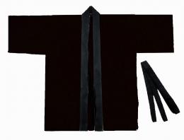 カラー不織布ハッピ子供用S黒　※個人宅配送不可の商品画像