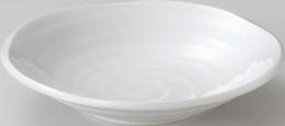 美濃焼 24cm深皿_鳴門 白 (個箱・名入れ代は、別途見積)の商品画像