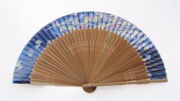 シルク扇子 菖蒲の流れ 婦人用柄の商品画像